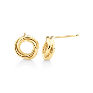 Knot Stud Earrings in 10kt Yellow Gold