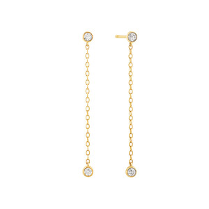 Serendipity 0.16 Carat TW Diamond Drop Stud Earrings in 10kt Yellow Gold