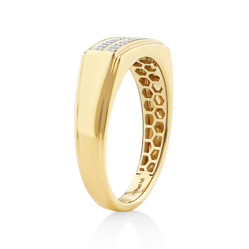 Men's Ring with 0.15 Carat TW of Diamonds In 10kt Yellow Gold