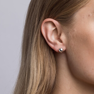 Boutons d'oreilles sphériques de 8 mm en argent sterling