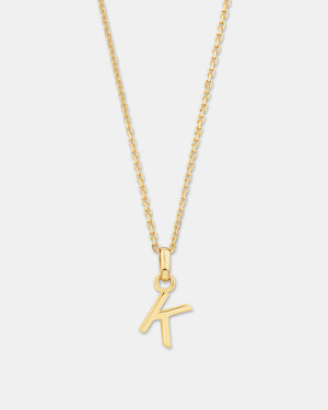 K Initial Pendant in 10kt Yellow Gold