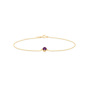 Bracelet with Amethyst in 10kt Yellow Gold