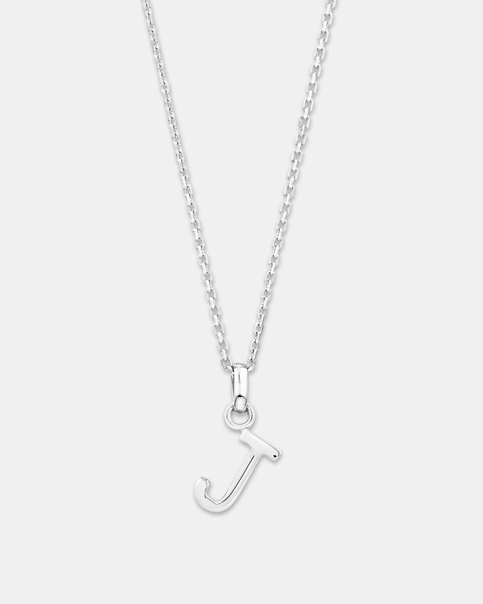 Sterling silver j necklace clearance