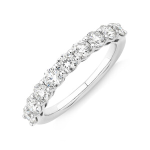 Ring with 1.30 Carat TW Laboratory Grown Diamonds in 14kt White Gold