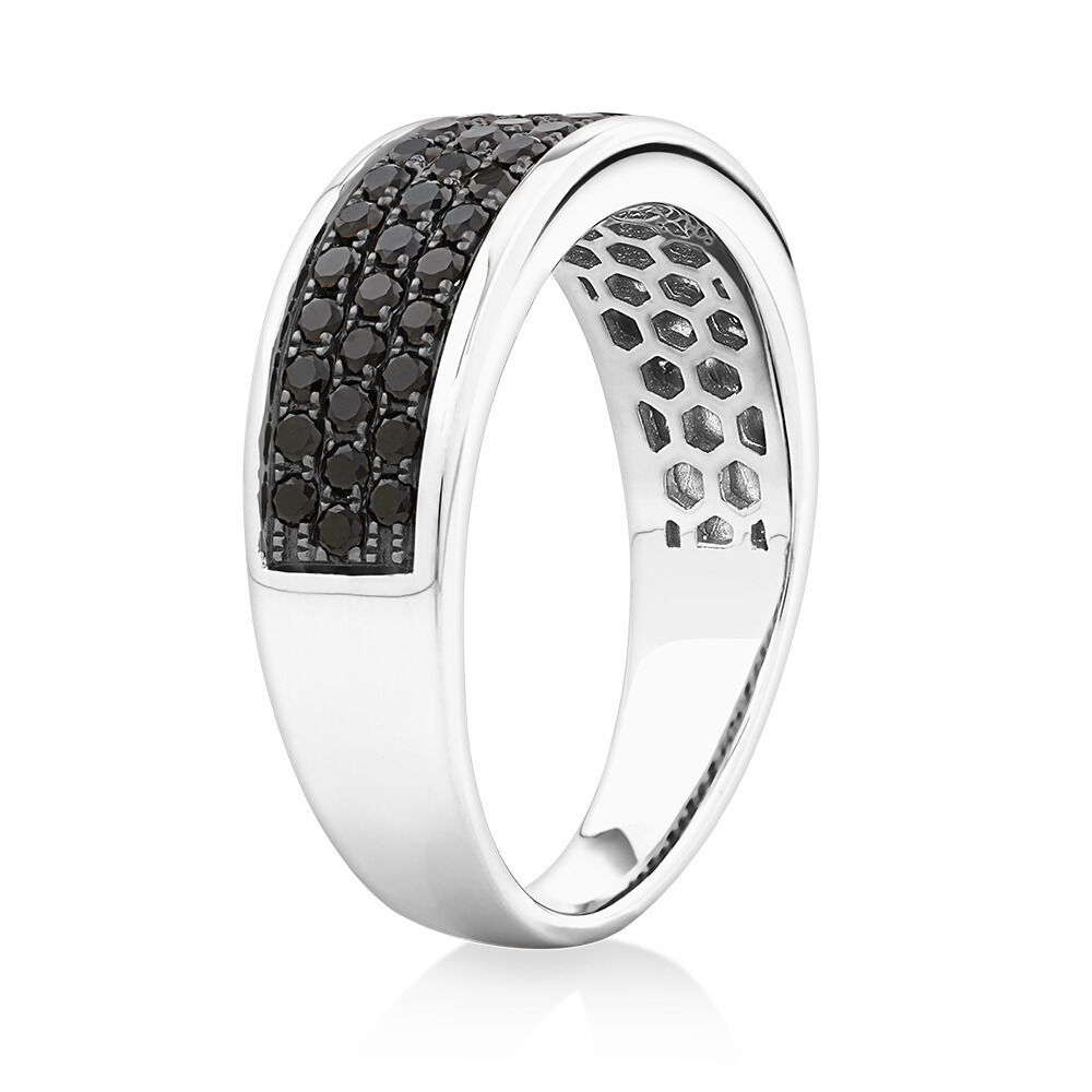 Black Diamond Pavé Ring with 1.00TW of Diamonds in 10kt White Gold