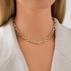 42.5cm Paperclip Chain in 10kt Yellow Gold