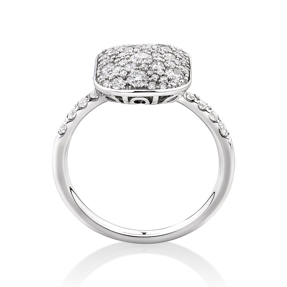 Pave Ring with 1 Carat TW of Diamonds in 14kt White Gold