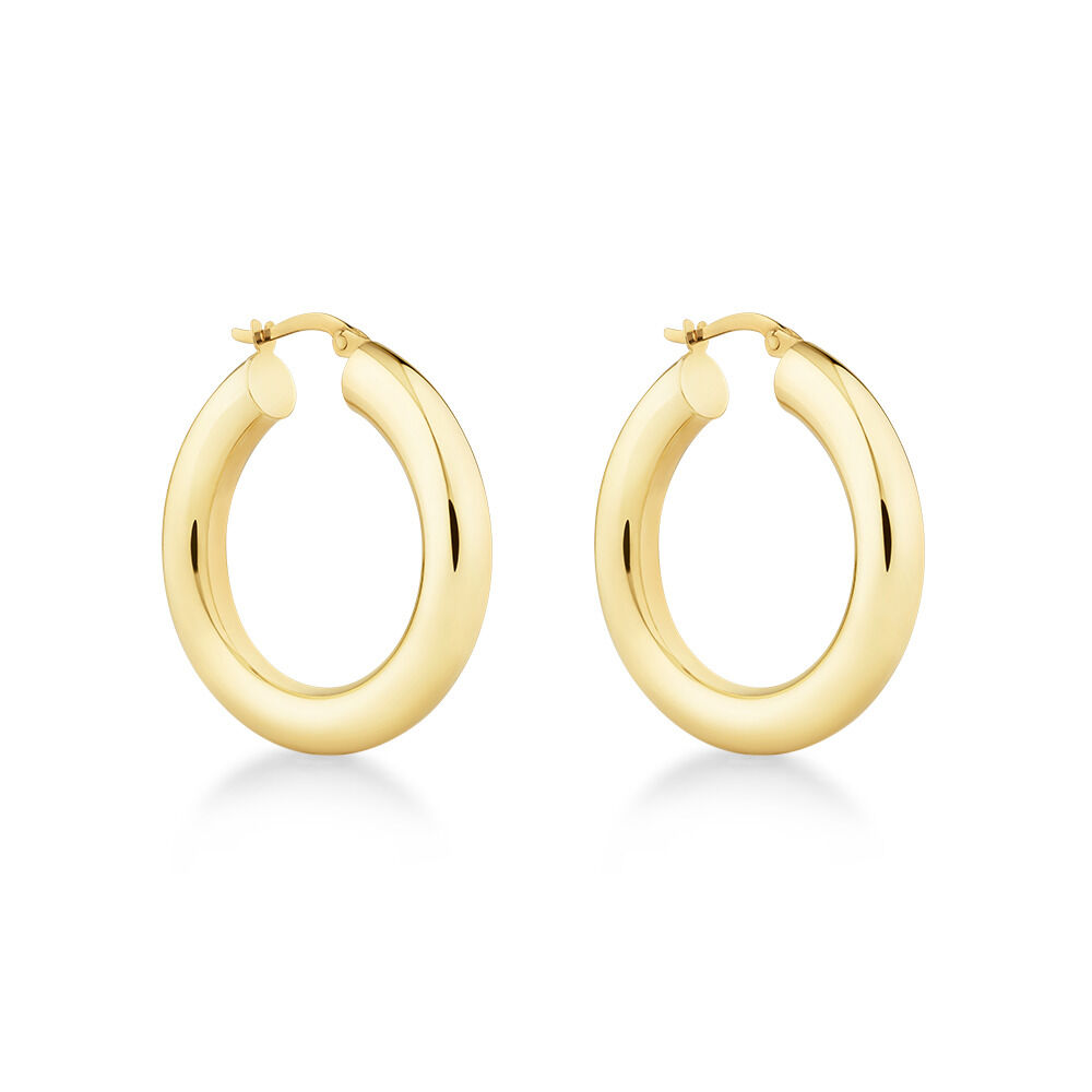 20mm Hoop Earrings in 10kt Yellow Gold