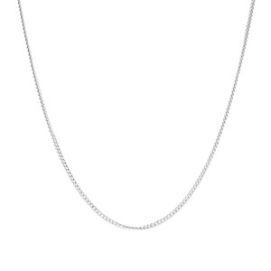 60cm (24") 1.5mm-2mm Width Curb Chain in Sterling Silver