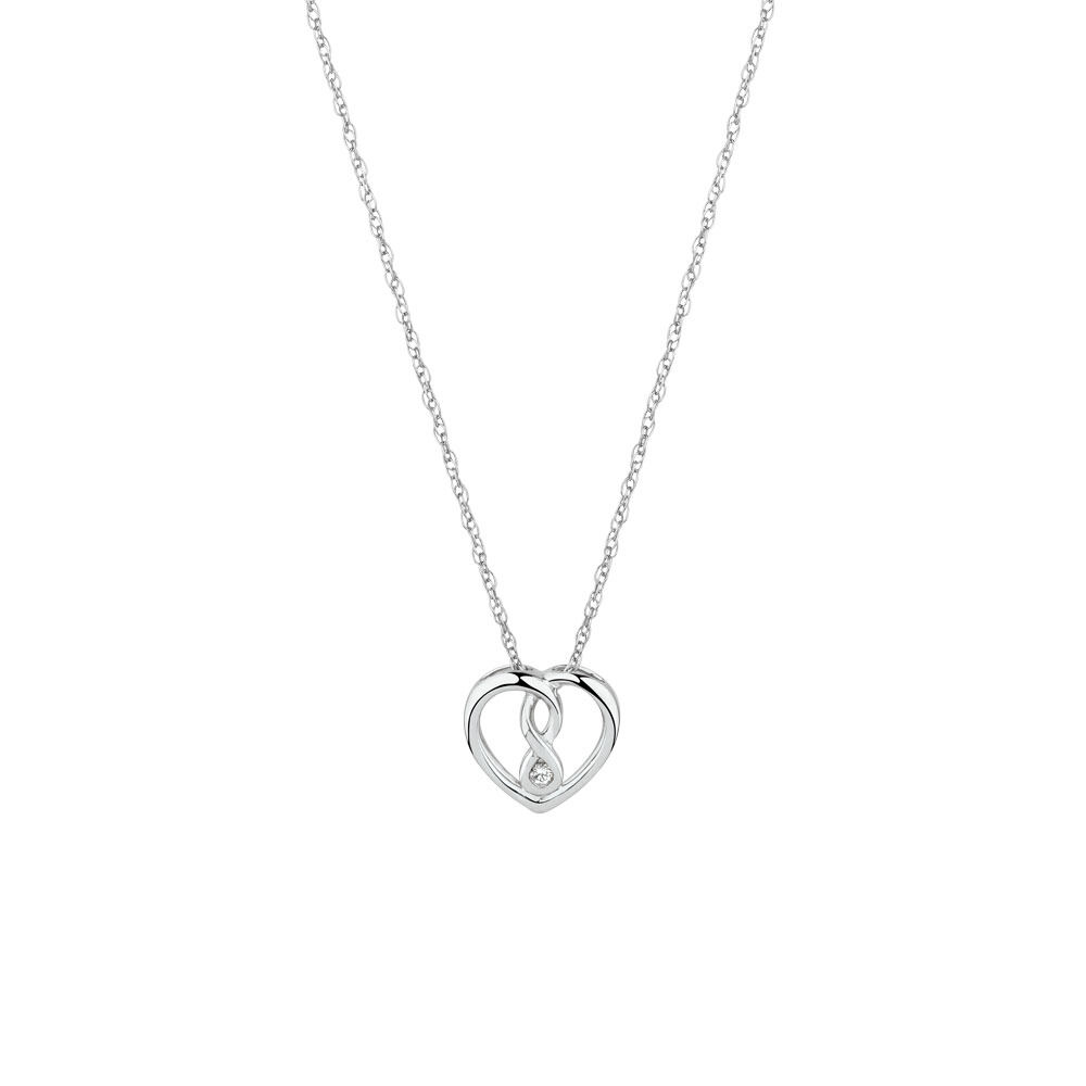 Mini Infinitas Pendant with Diamonds in Sterling Silver