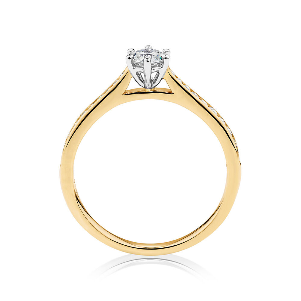 Ring with 0.48 Carat TW of Diamonds in 14kt Yellow & White Gold