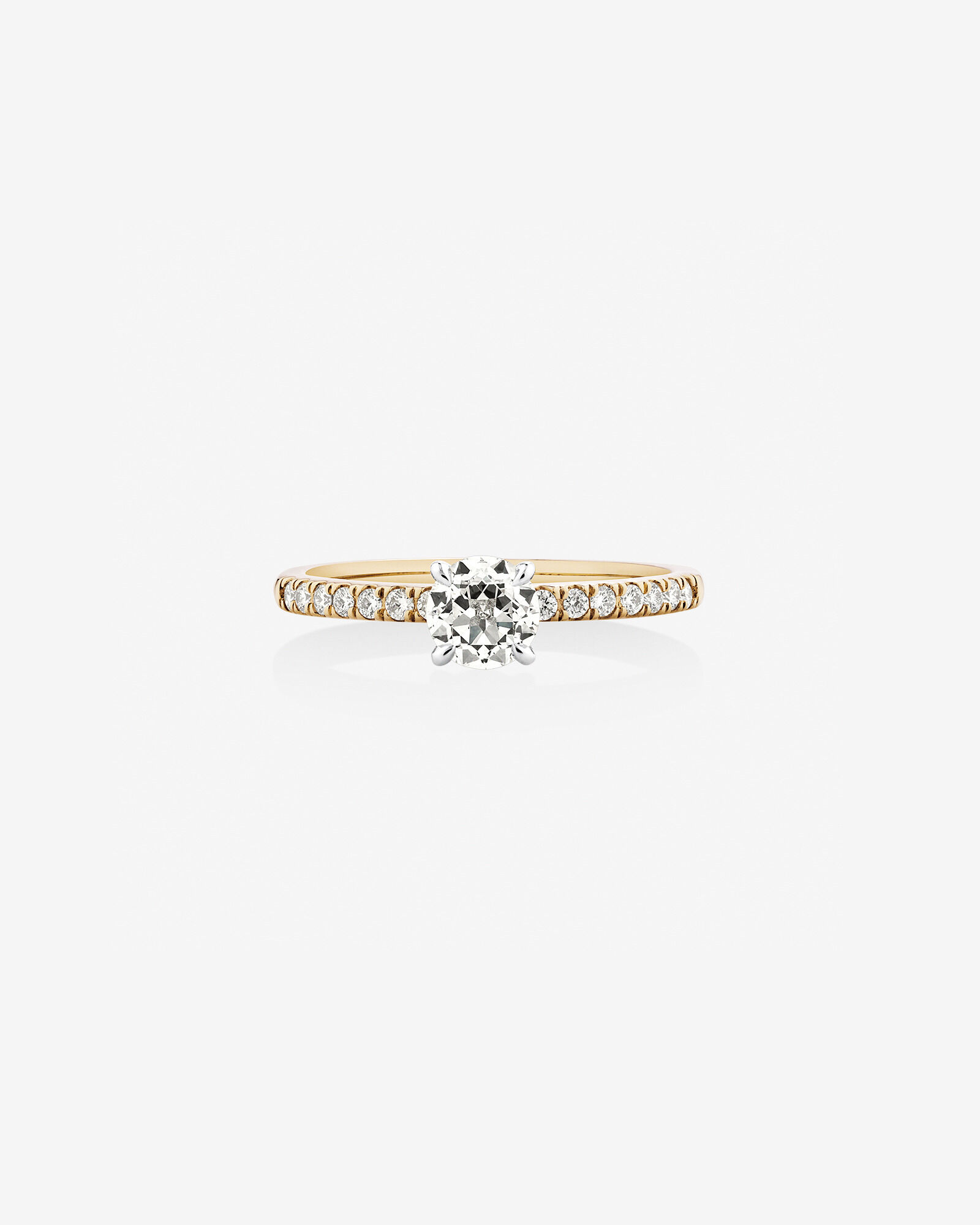 Southern Star Engagement Ring with 0.65 Carat TW of Diamonds in 18kt Yellow White Gold