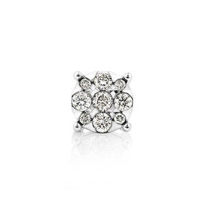 Men’s Stud Earring with 0.25 Carat TW of Diamonds in 10kt White Gold
