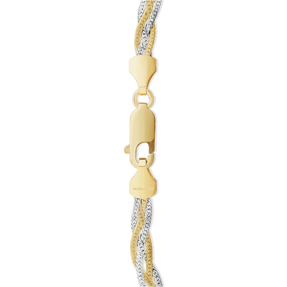 19cm (7.5") Fancy Bracelet in 10kt Yellow & White Gold