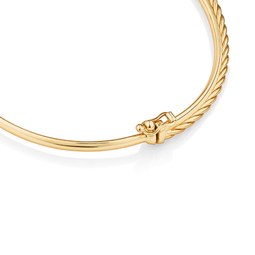 65mm Double Twist Bangle in 10kt Yellow Gold
