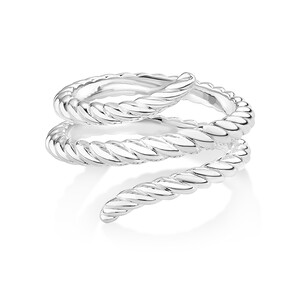 Rope Textured Ring in Sterling Silver