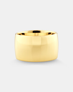 12mm Barrel Ring in 10kt Yellow Gold