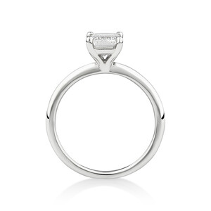 1.50 Carat Emerald Cut Laboratory-Created Diamond Ring In 14kt White Gold