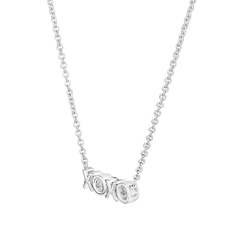 45cm (18") XOXO Necklace in Sterling Silver