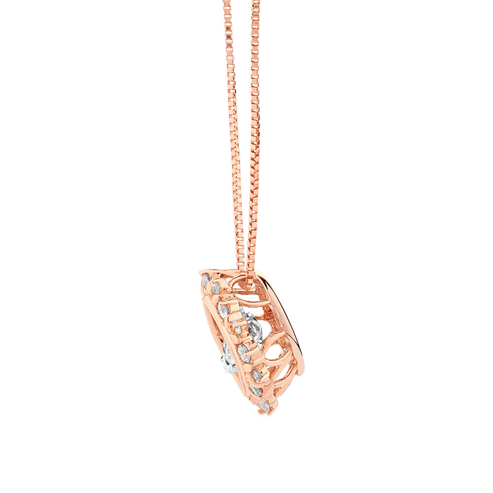 Everlight Fancy Pendant with 0.33 Carat TW of Diamonds in 10kt Rose & White Gold
