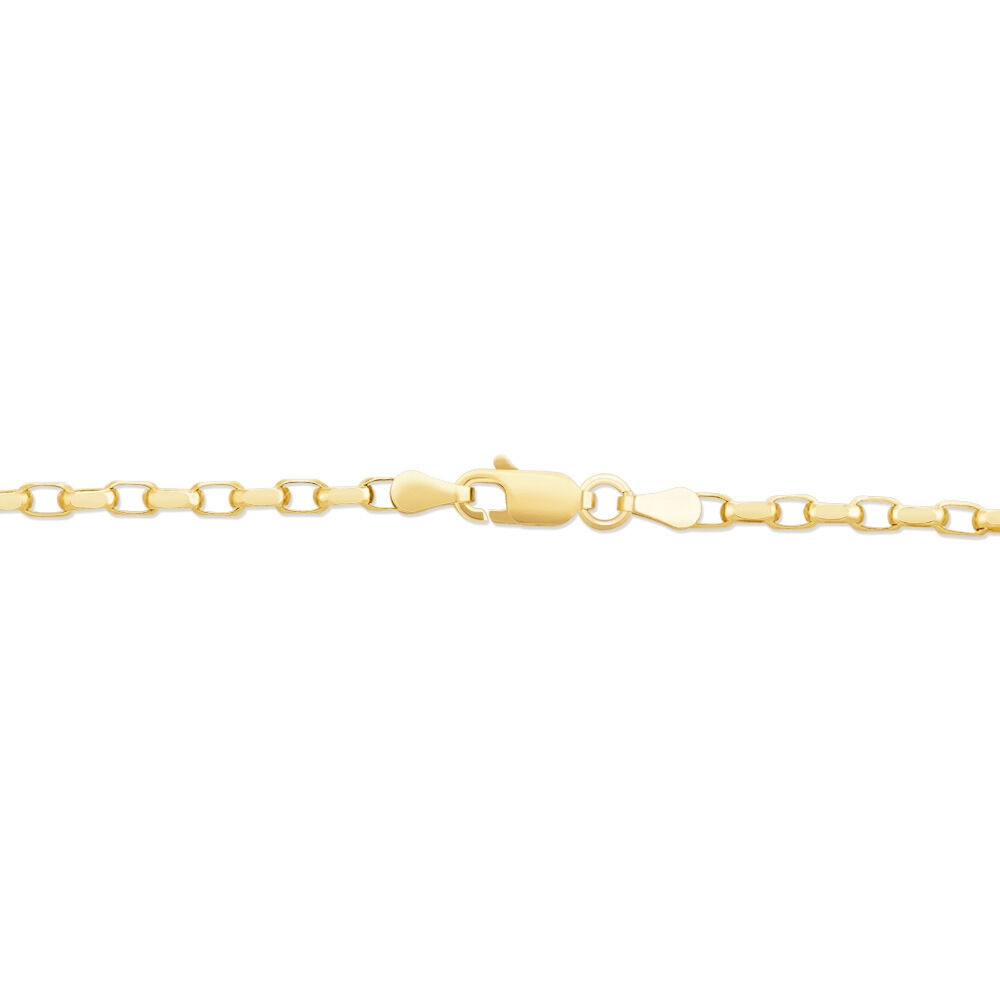 19cm (7.5") 2.5mm-3mm Width Diamond Set Belcher Bracelet in 10kt Yellow Gold
