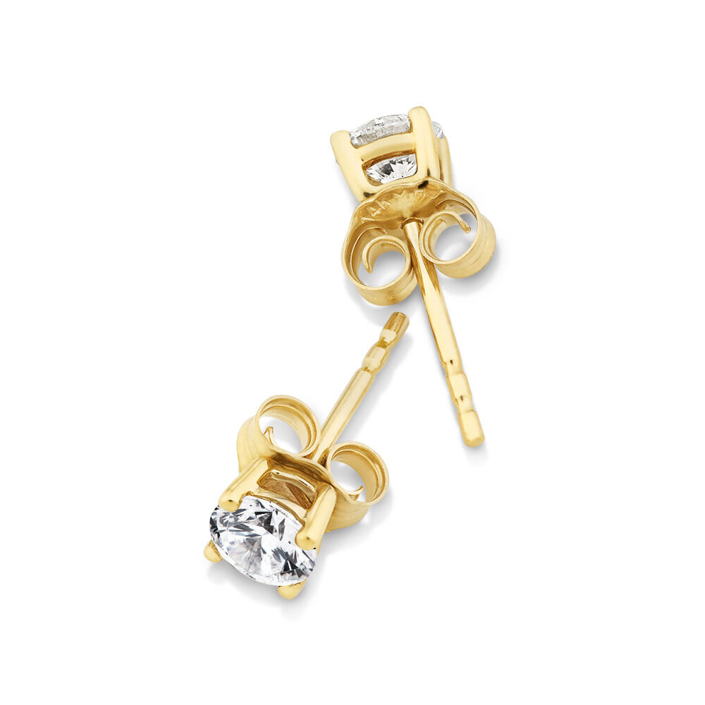Classic Stud Earrings with 0.71 Carat TW of Diamonds in 14kt Yellow Gold