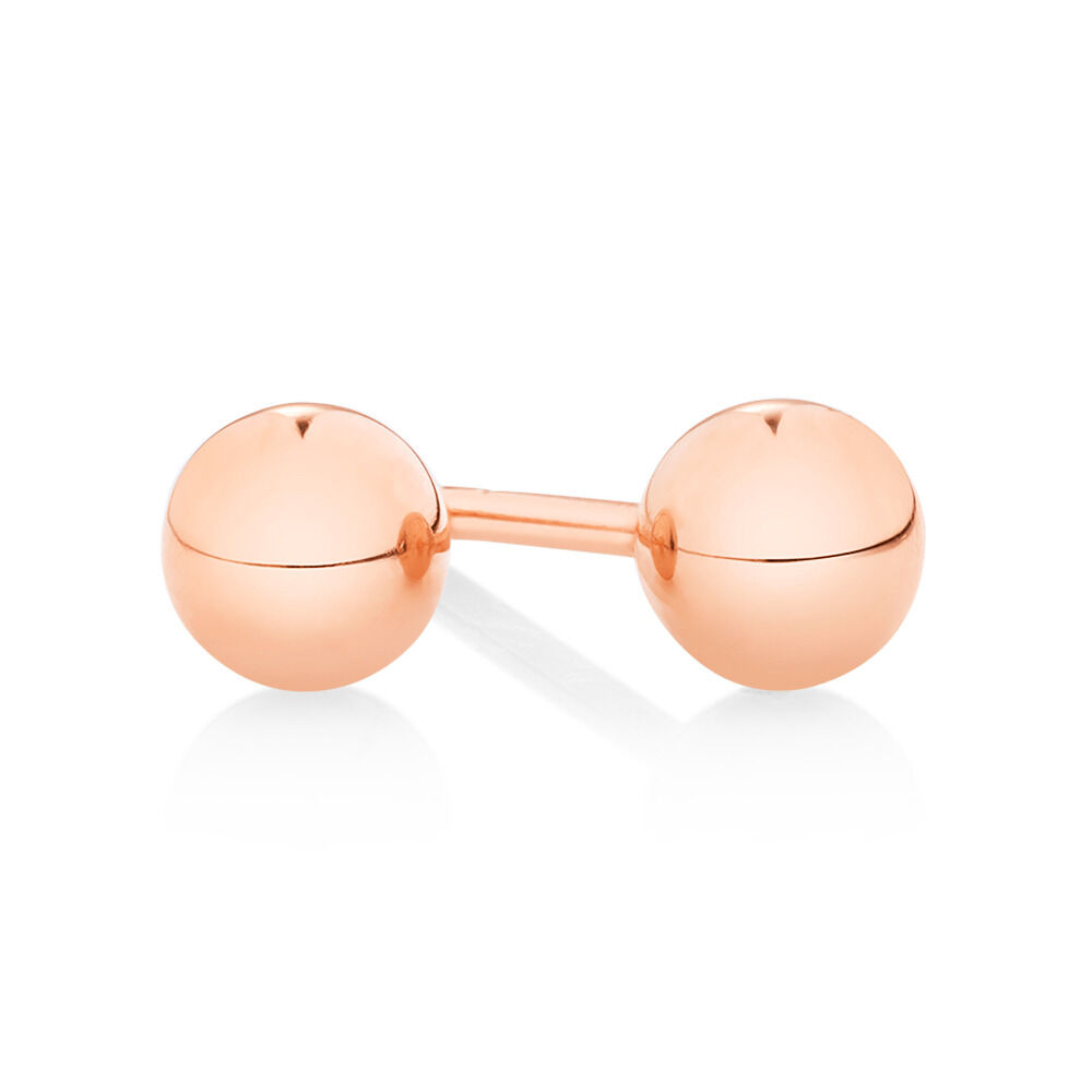 4mm Ball Stud Earrings in 10kt Rose Gold