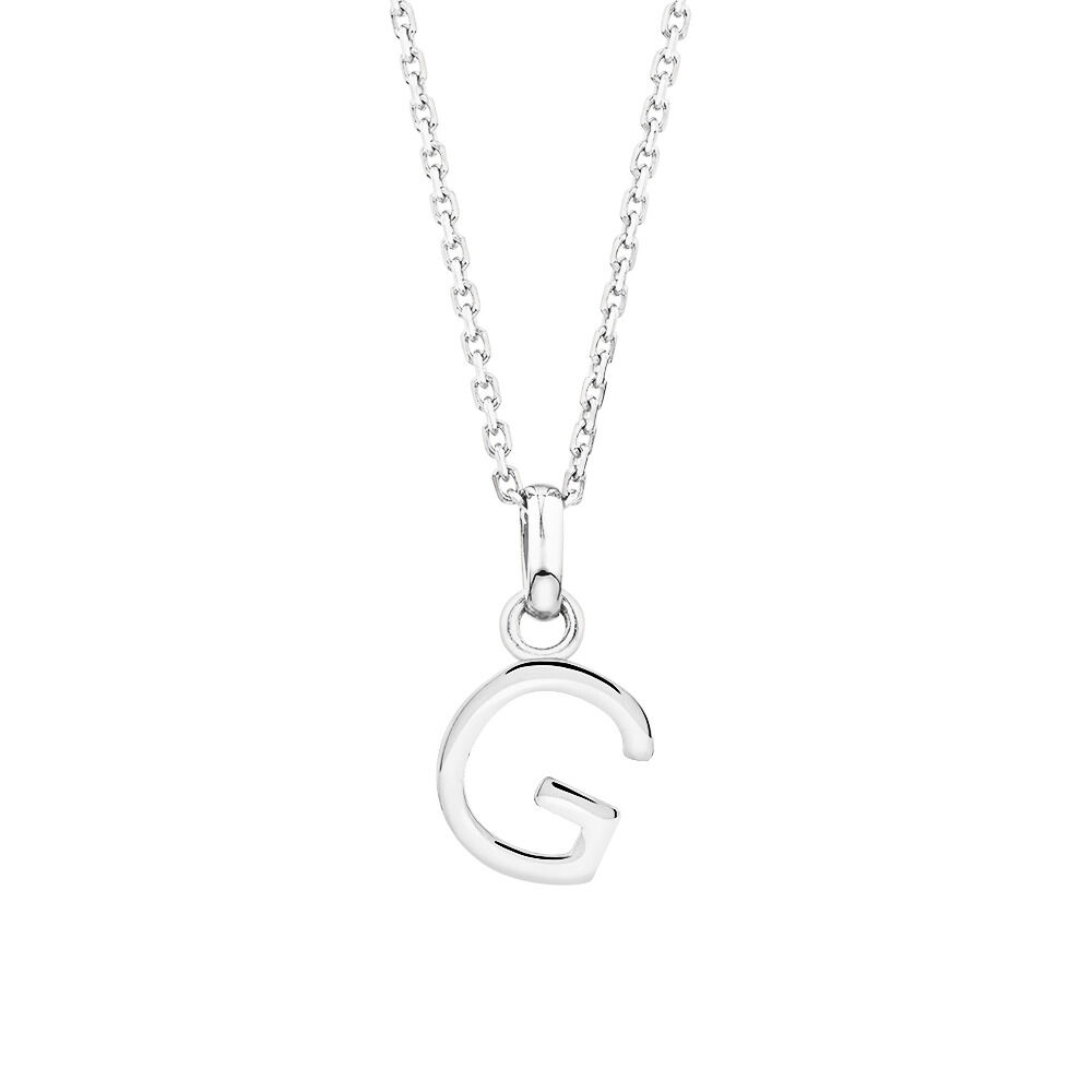 "G" Initial Pendant in Sterling Silver