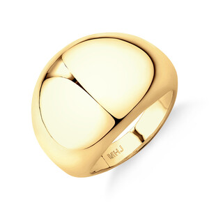 Wide Dome Ring in 10kt Yellow Gold