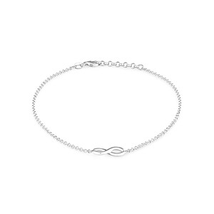 26cm (10.5") Infinity Anklet in Sterling Silver