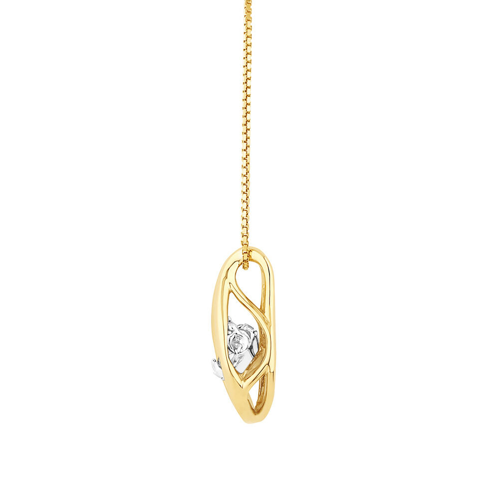Everlight Pendant with a 1/4 Carat TW Diamond in 10kt Yellow Gold
