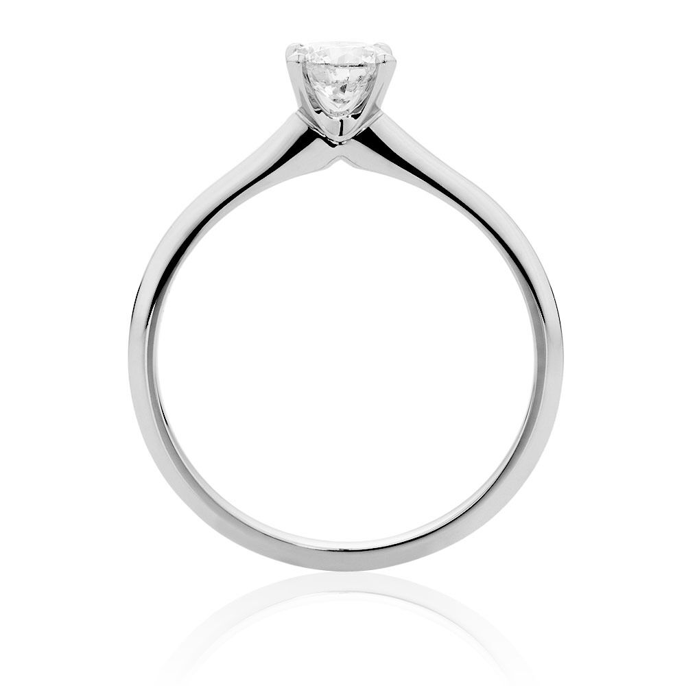 Certified Solitaire Engagement Ring with a 0.50 Carat TW Diamond in 14kt White Gold