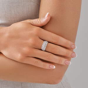 Ring with 3 Carat TW of Diamonds in 14kt White Gold