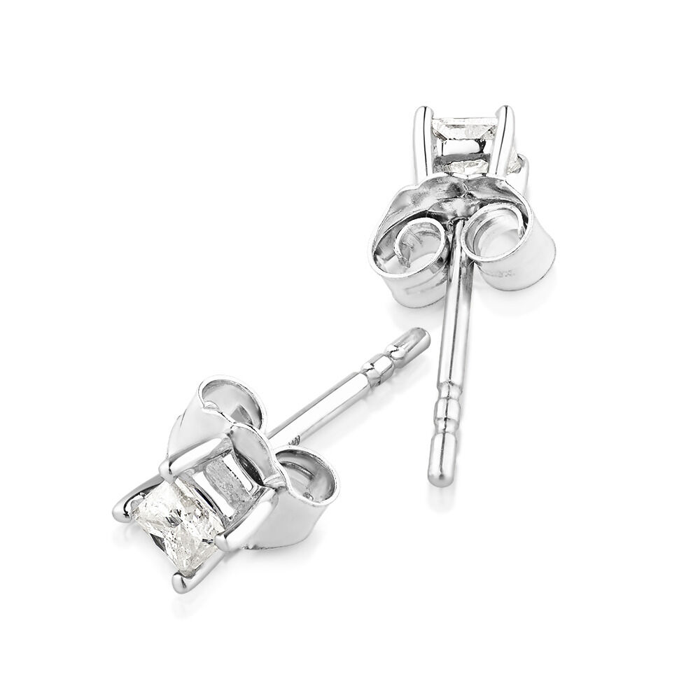 Stud Earrings with 0.23 Carat TW of Diamonds in 10kt White Gold