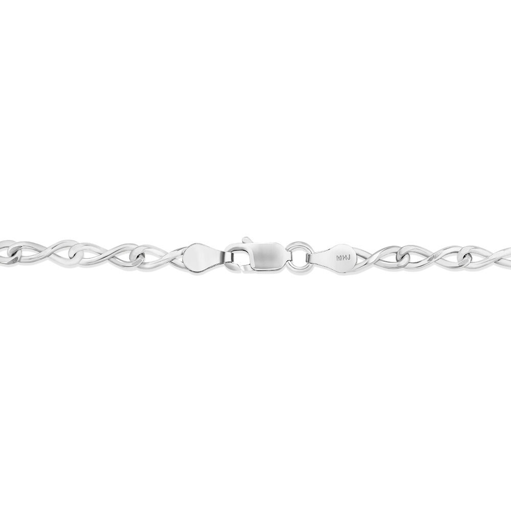 19cm (7.5") Infinity Bracelet in Sterling Silver