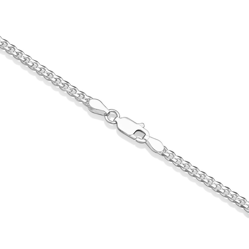 60cm (24") 2.5mm-3mm Width Curb Chain in Sterling Silver