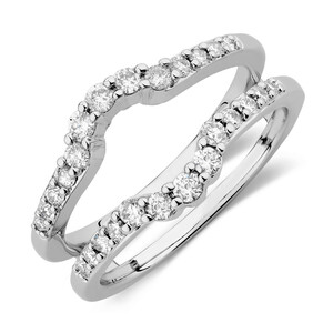 Enhancer Ring with 1/2 Carat TW of Diamonds in 14kt White Gold