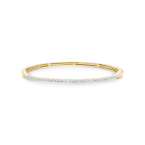 Bangle With 1 Carat TW Of Diamonds In 10kt Yellow Gold