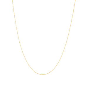 45cm (18") Hollow Singapore Chain in 10kt Yellow Gold
