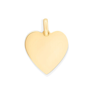 Pendentif en forme de cœur en or jaune 10 K
