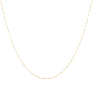 Chaîne câble en or jaune 10 K de 45 cm, largeur de 0,8 mm
