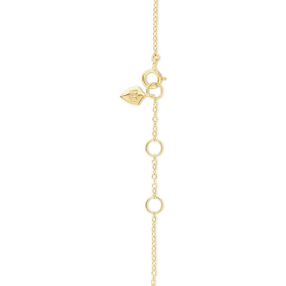 Station Bracelet with 0.10 Carat TW of Diamonds in 10kt Yellow Gold