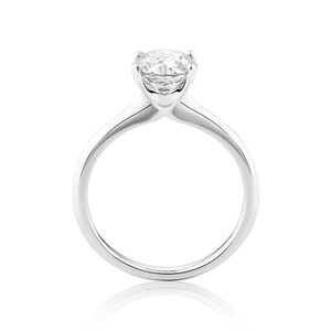 Certified Solitaire Engagement Ring with 1.50 Carat TW Diamond in 14kt White Gold