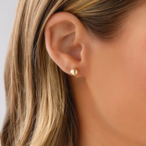 Boutons d'oreilles à bille de 7 mm en or jaune 10 K