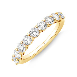 Bague en or jaune 14 K à diamants totalisant 1,30 ct Bridal
