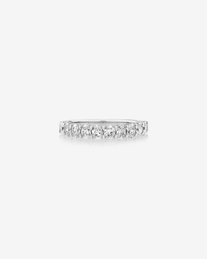 10 Stone Wedding Band with .90 Carat TW Diamonds in 14kt White Gold