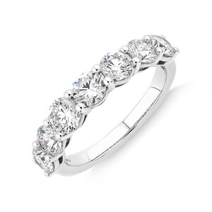 Wedding Band with 2.00 Carat TW Laboratory Created Diamonds in 14kt White Gold