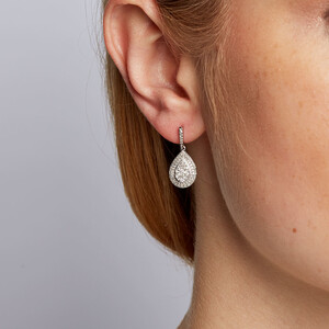 Drop Earrings with 1/2 Carat TW of Diamonds in 10kt White Gold