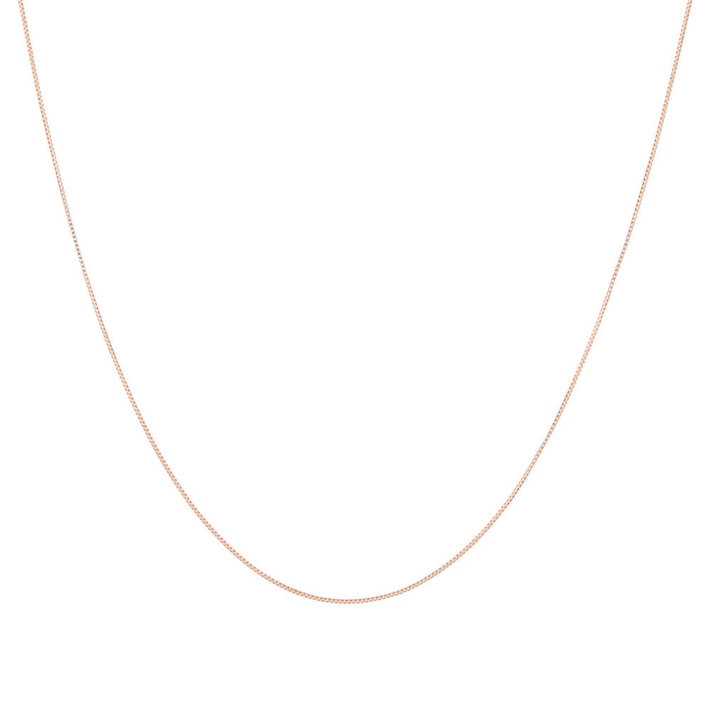 45cm (18") Box Chain in 10kt Rose Gold