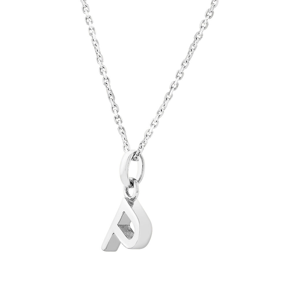 "P" Initial Pendant in Sterling Silver